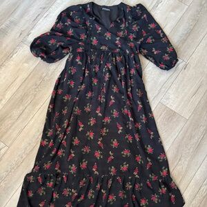 Disturbia Darcey Floral Print Chiffon Midaxi Dress